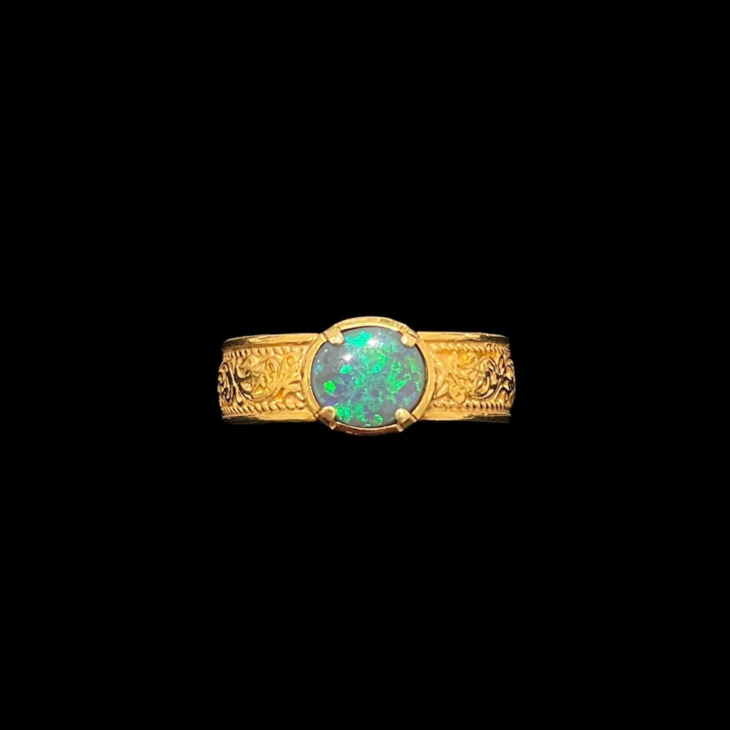 Black Opal Ring