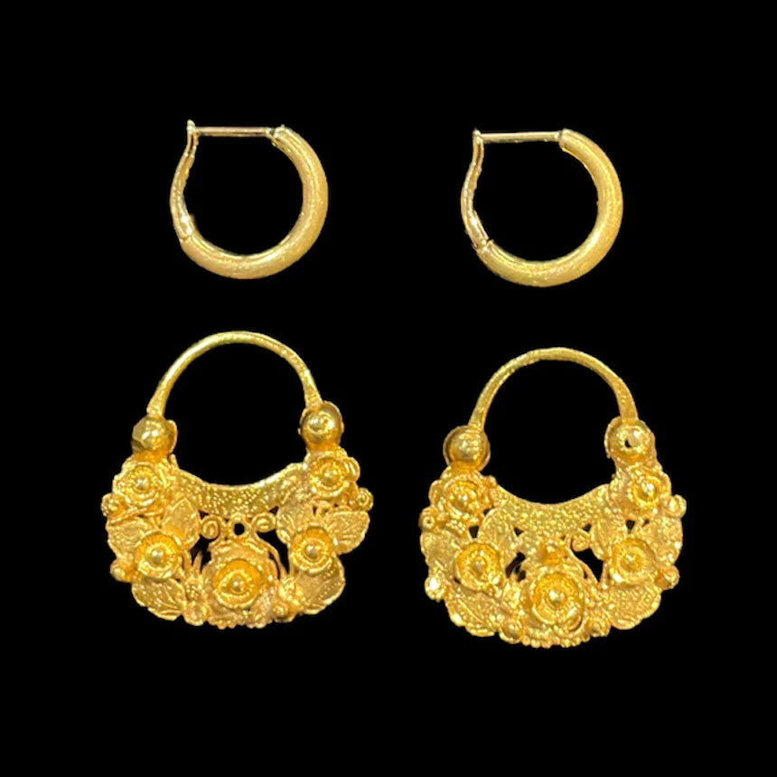 Filipino Antique Flower Earrings