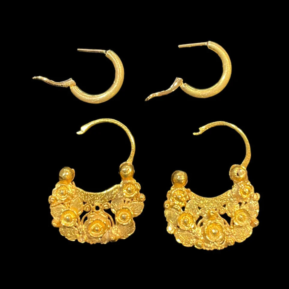 Filipino Antique Flower Earrings