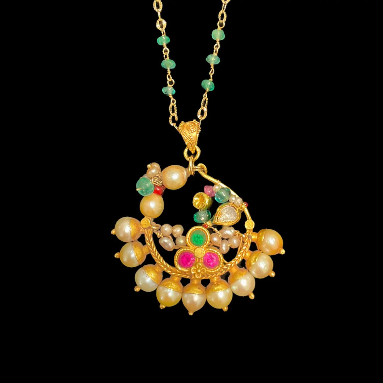 Indian Aitique parts Pendant - Tika/Nose ring