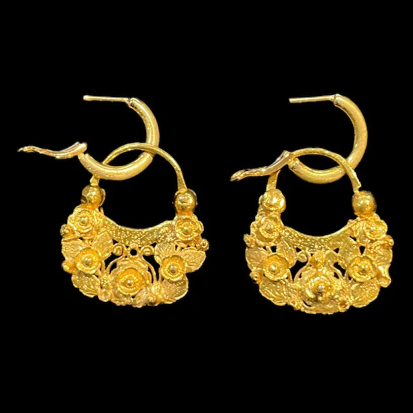 Filipino Antique Flower Earrings