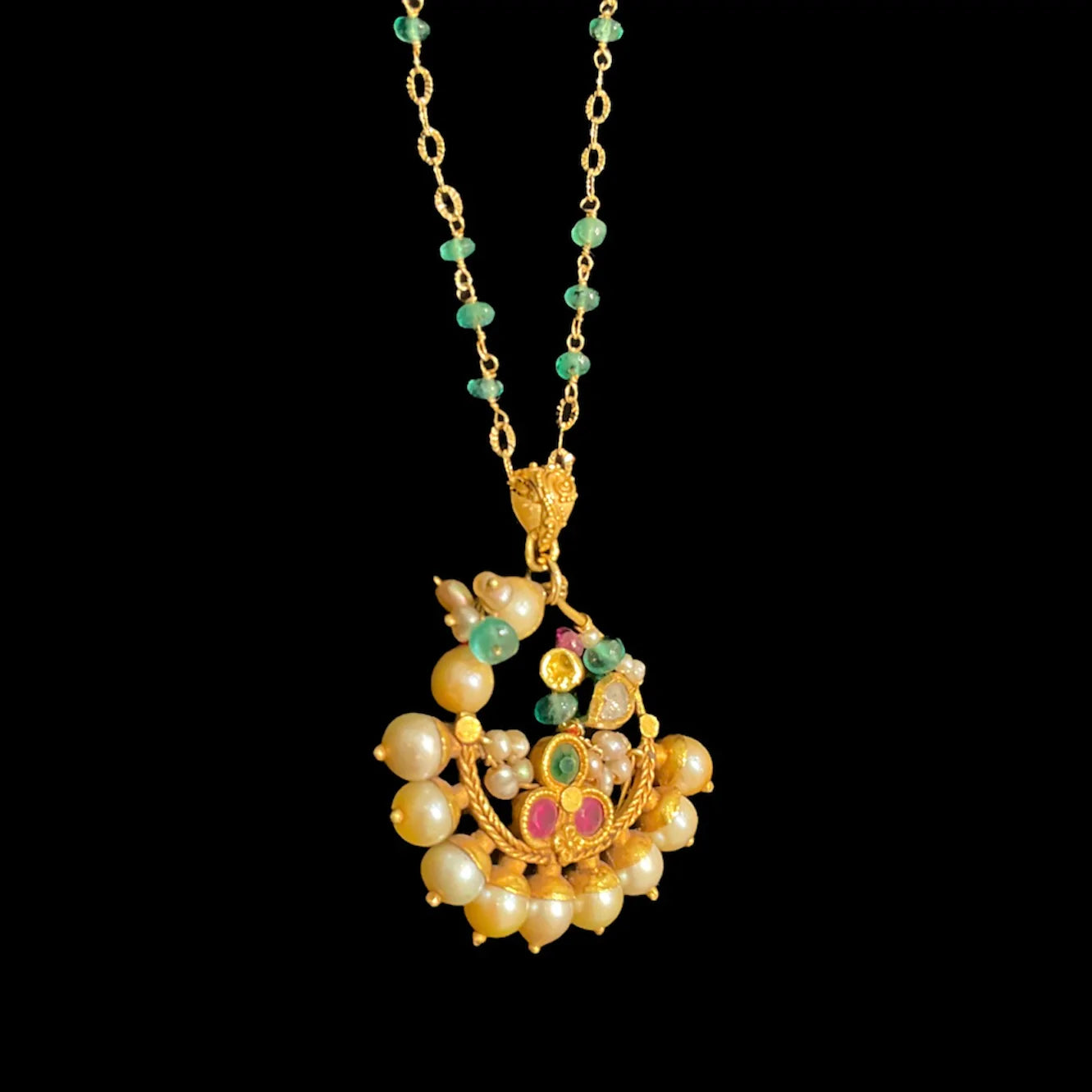 Indian Aitique parts Pendant - Tika/Nose ring