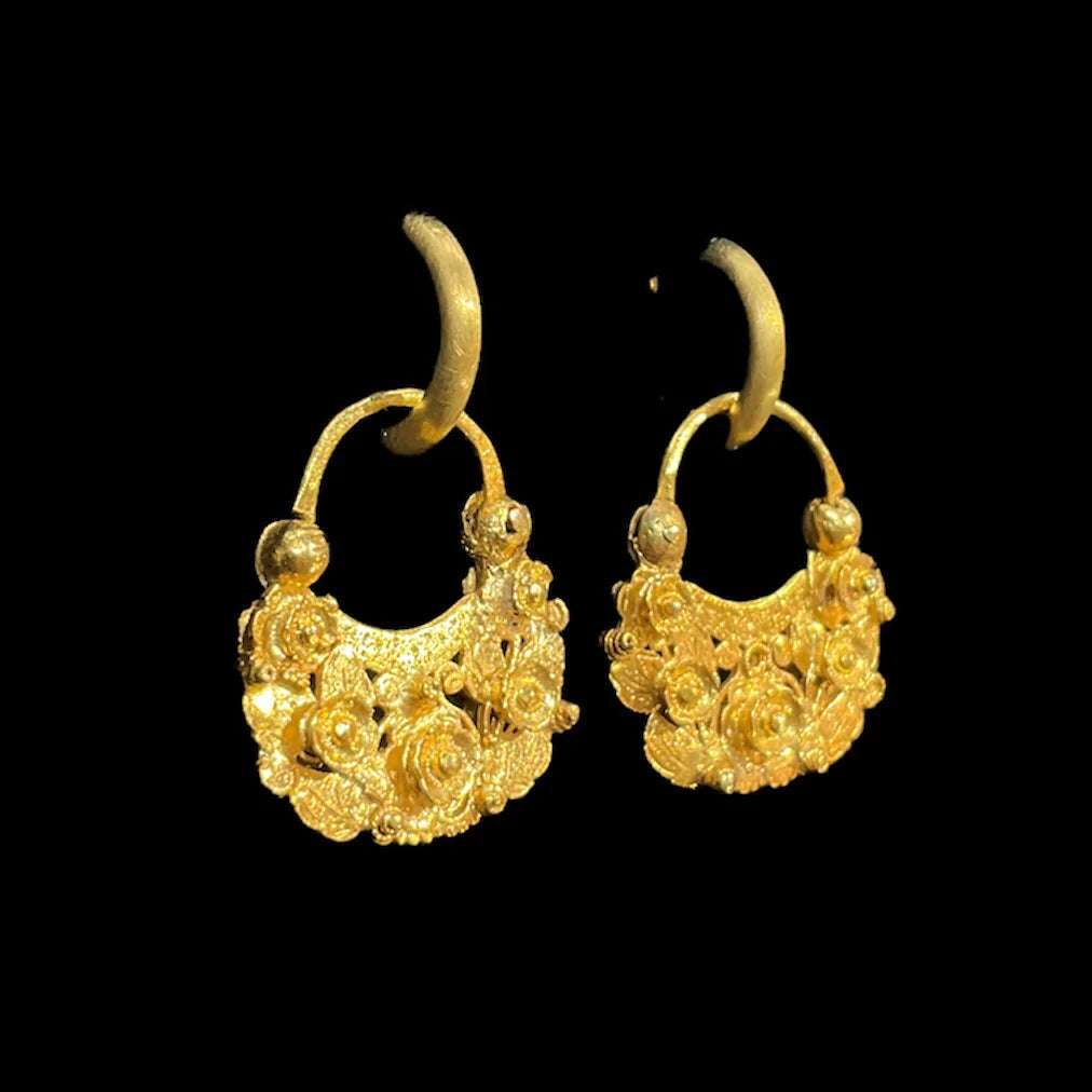 Filipino Antique Flower Earrings