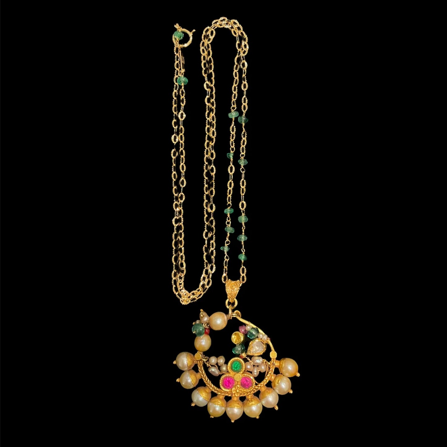 Indian Aitique parts Pendant - Tika/Nose ring