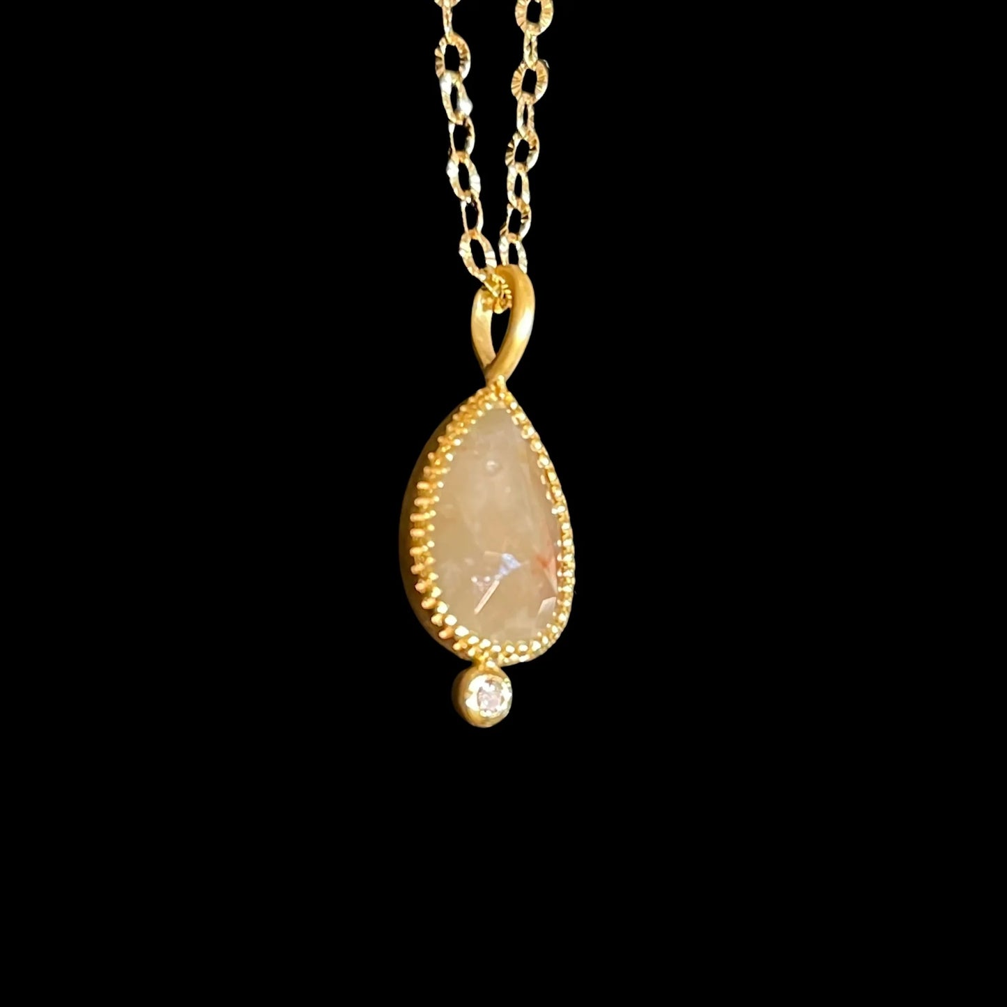 Earth Color Diamond Pendant Necklace