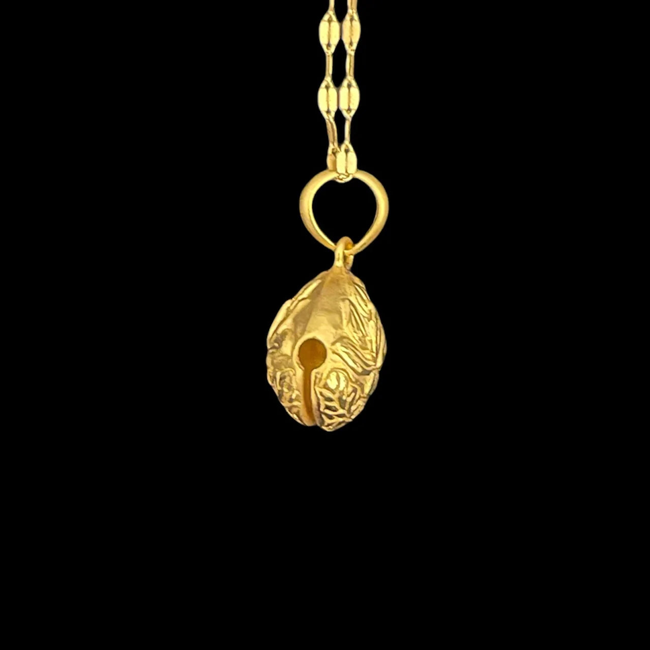 Golden Bell Pendant Necklace