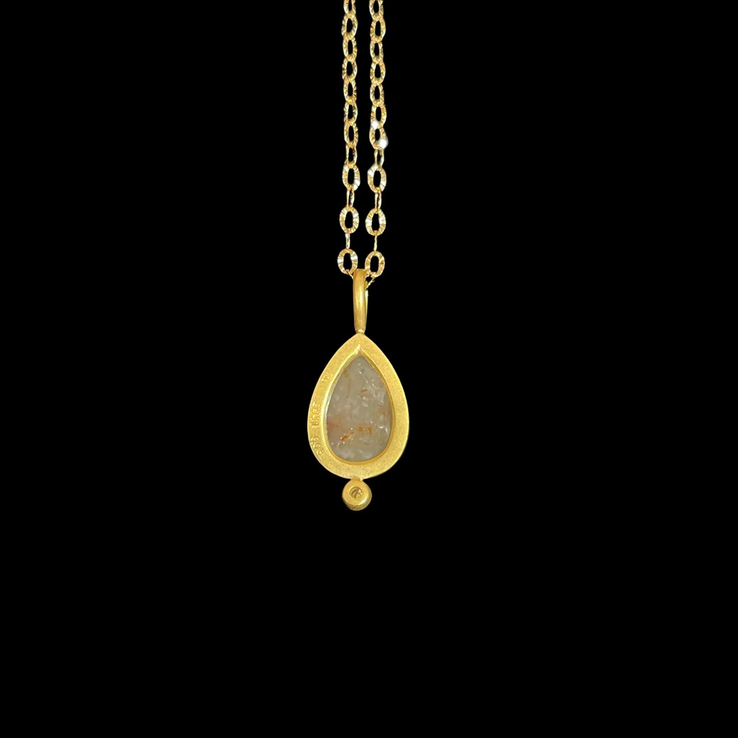 Earth Color Diamond Pendant Necklace