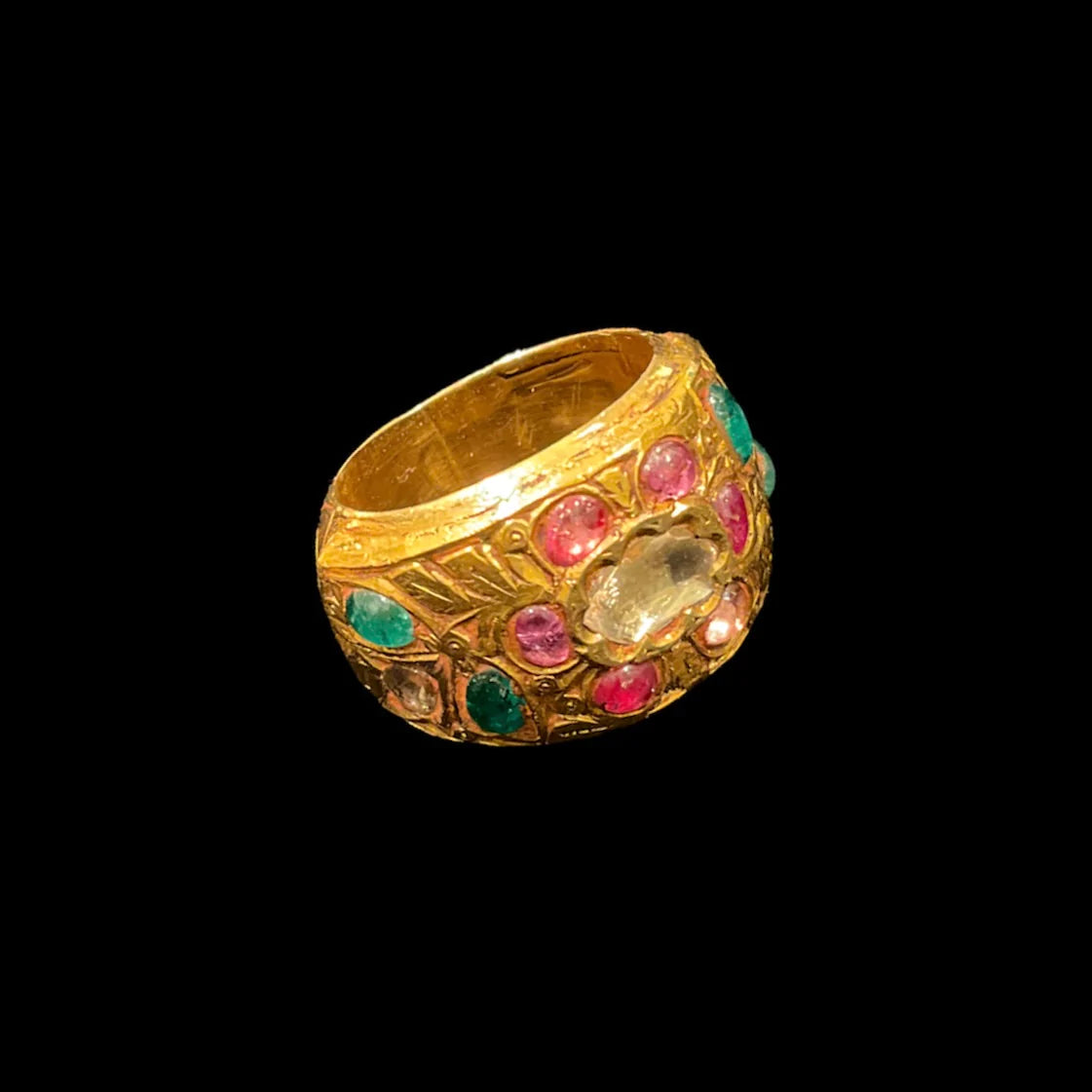 Indian Antique Ring - Flower