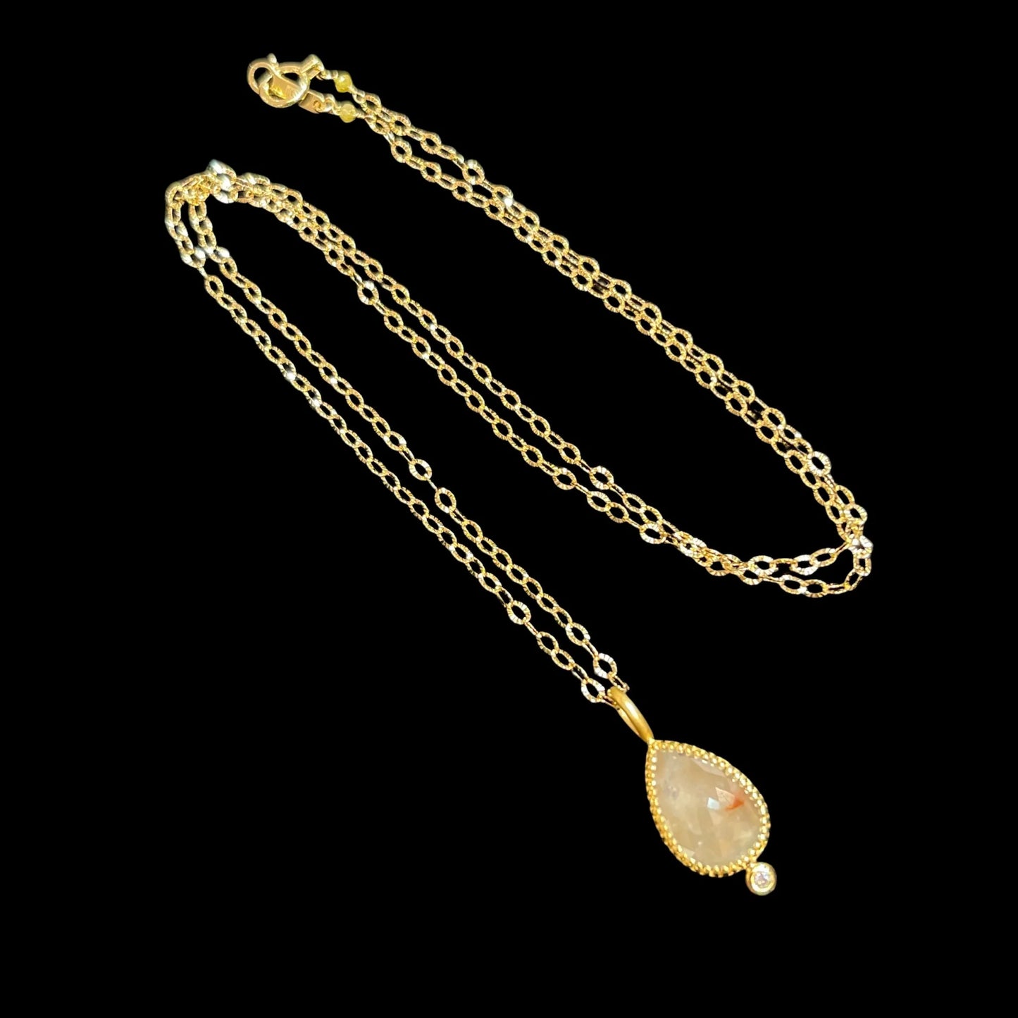 Earth Color Diamond Pendant Necklace