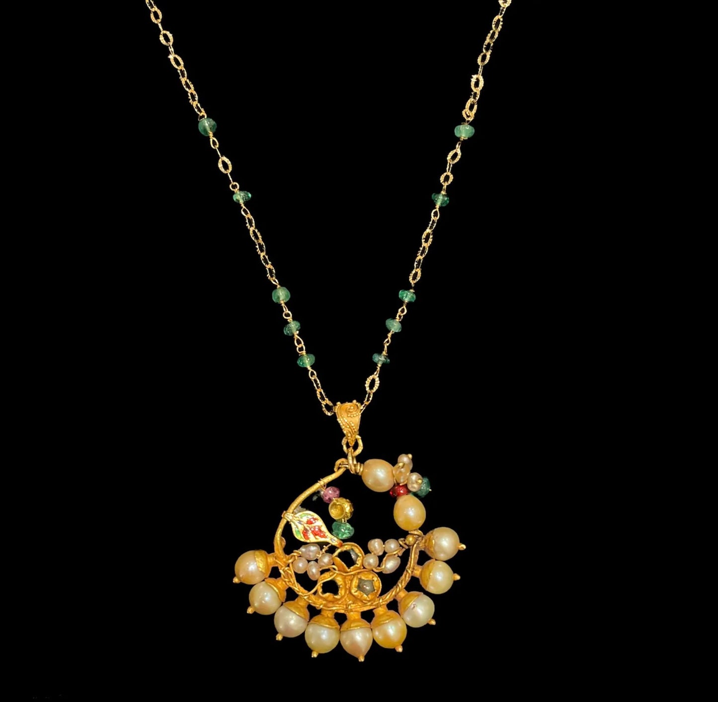 Indian Aitique parts Pendant - Tika/Nose ring