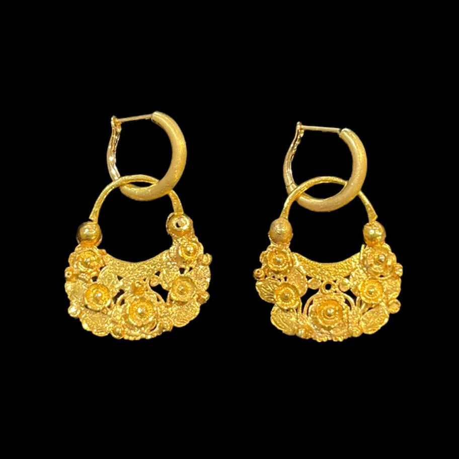 Filipino Antique Flower Earrings