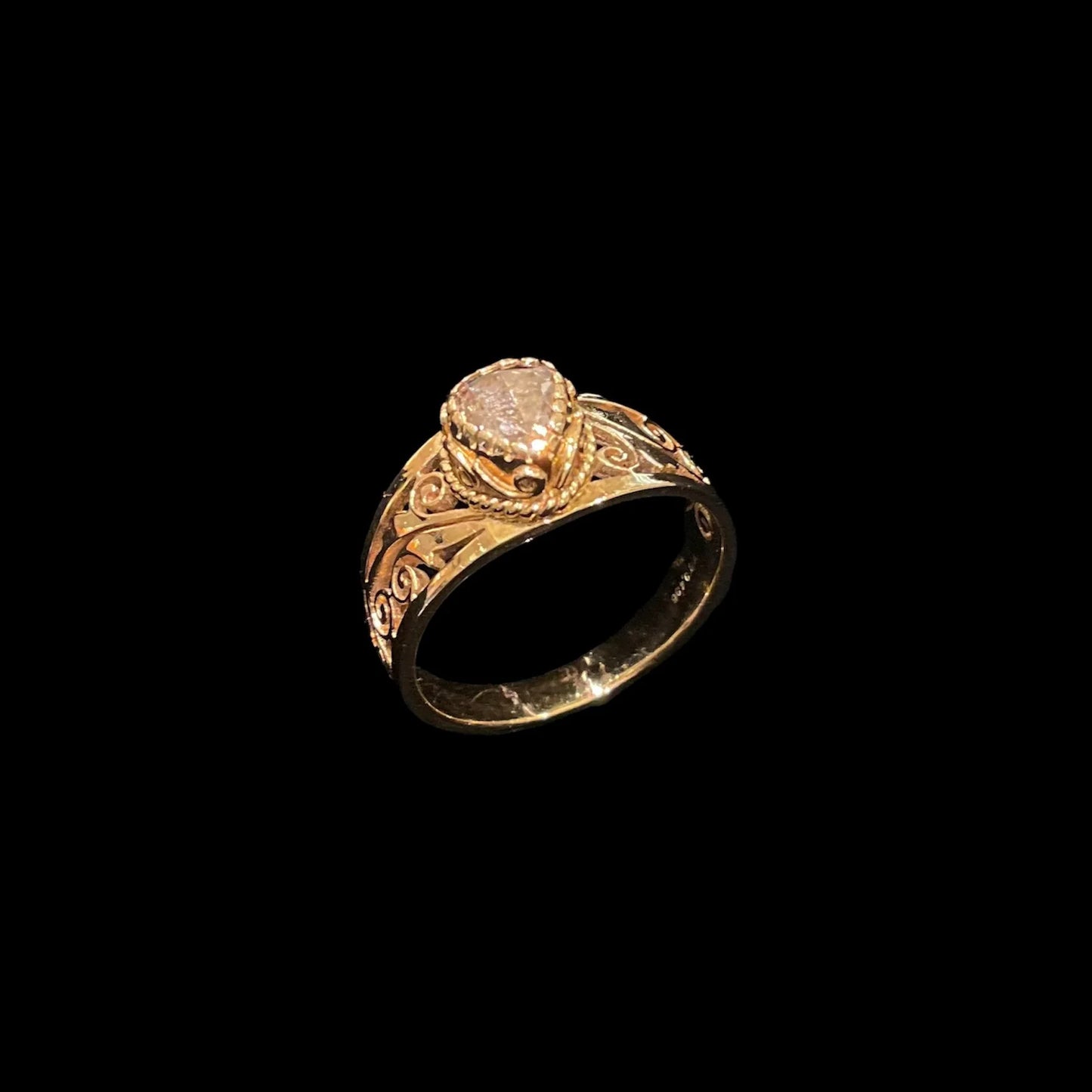 Rose Cut Diamond Ring