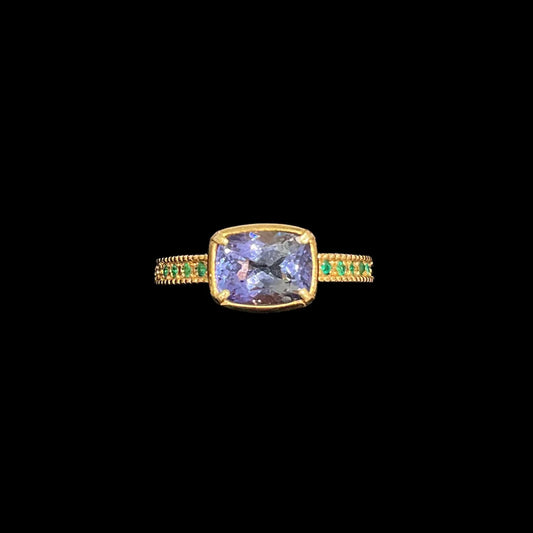 Tanzanite Ring (with Emerald)