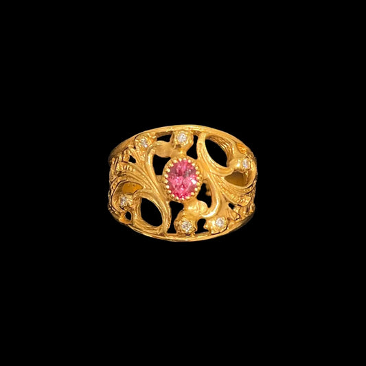 Botanical Ring (Pink Spinel)