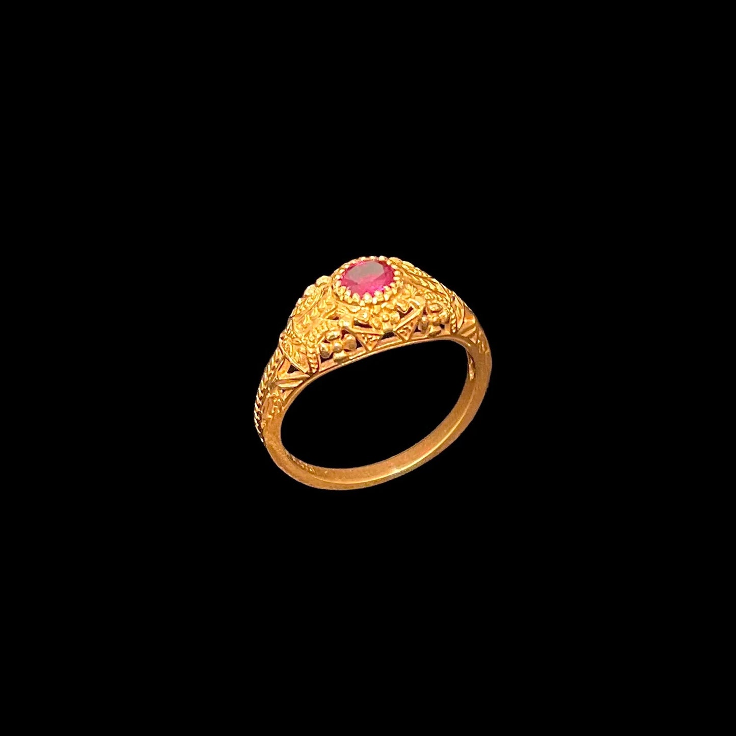 Ruby Antique Style Ring