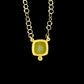 Unique Matcha Color Earth Color Diamond Pendant Necklace