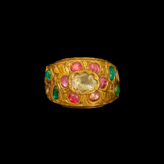 Indian Antique Ring - Flower