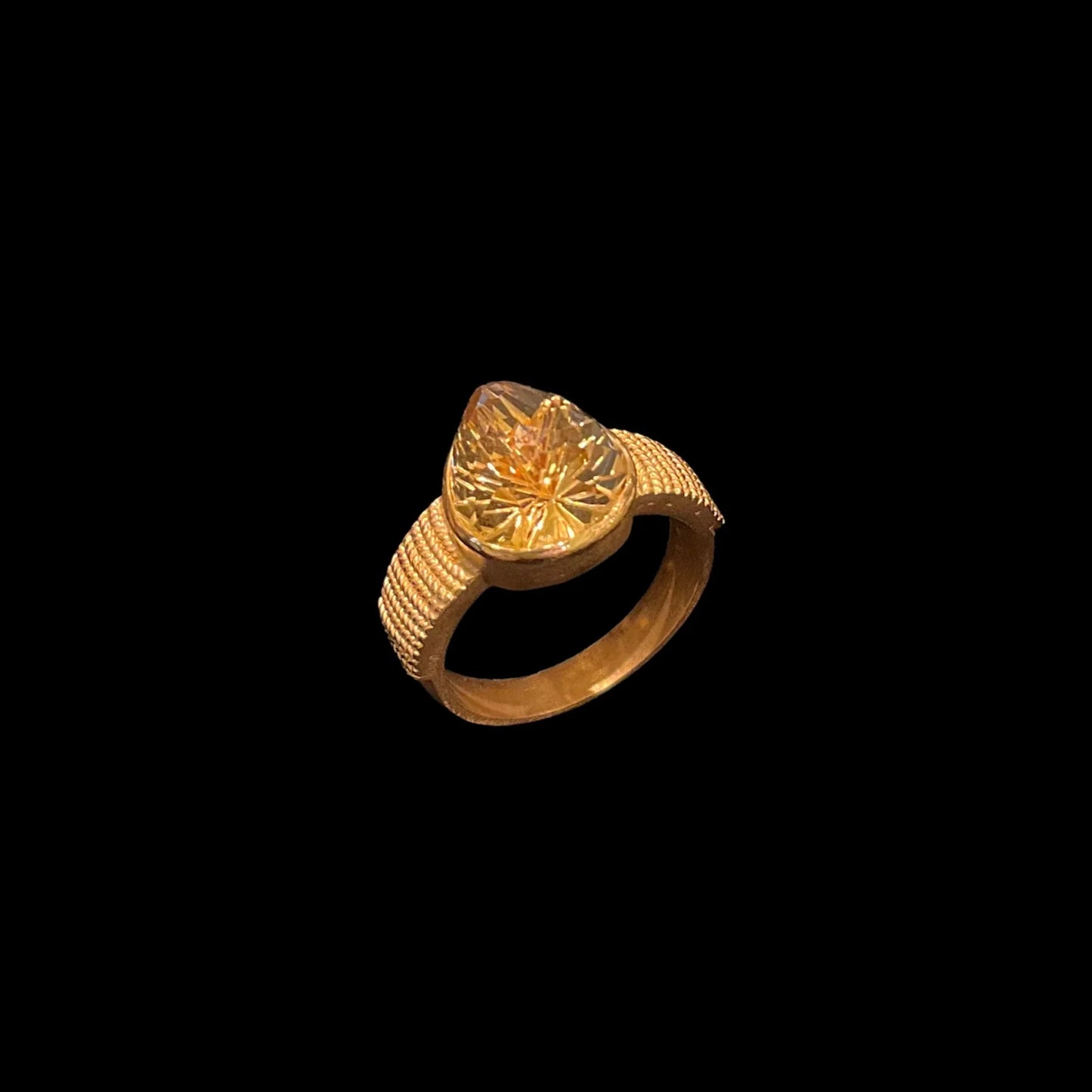 Koshu Kiriko Ring (Citrine Topaz)