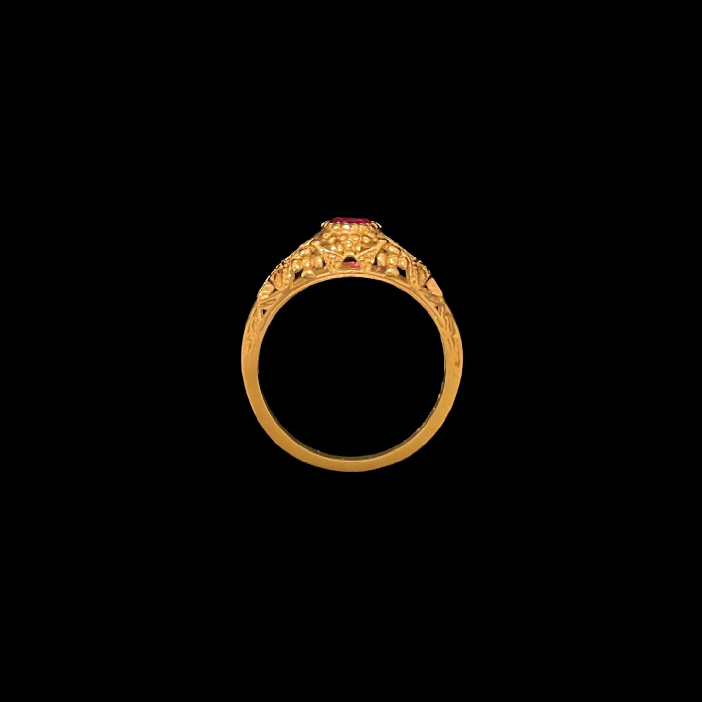 Ruby Antique Style Ring