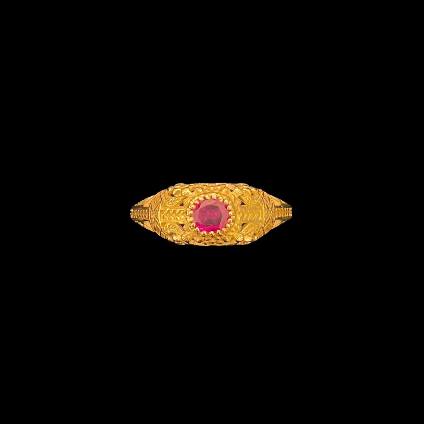 Ruby Antique Style Ring