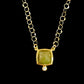 Unique Matcha Color Earth Color Diamond Pendant Necklace