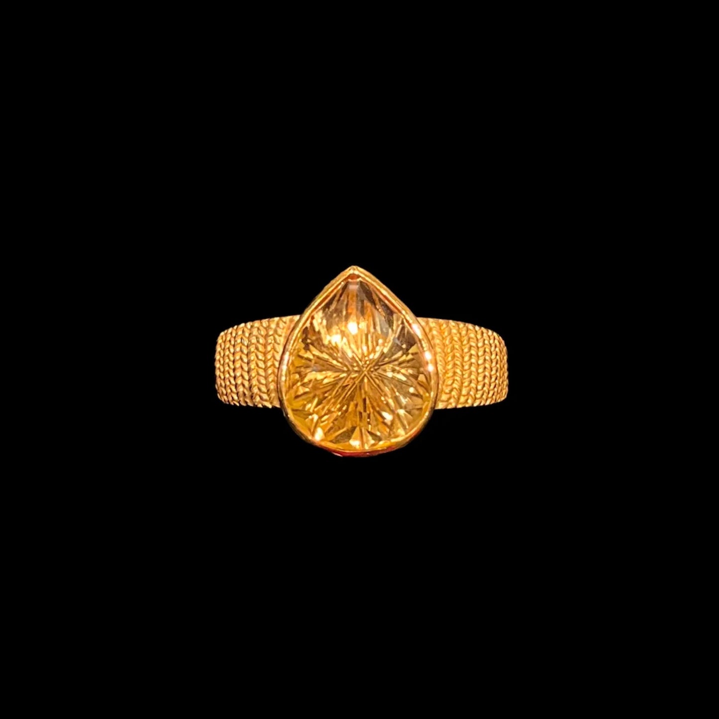 Koshu Kiriko Ring (Citrine Topaz)