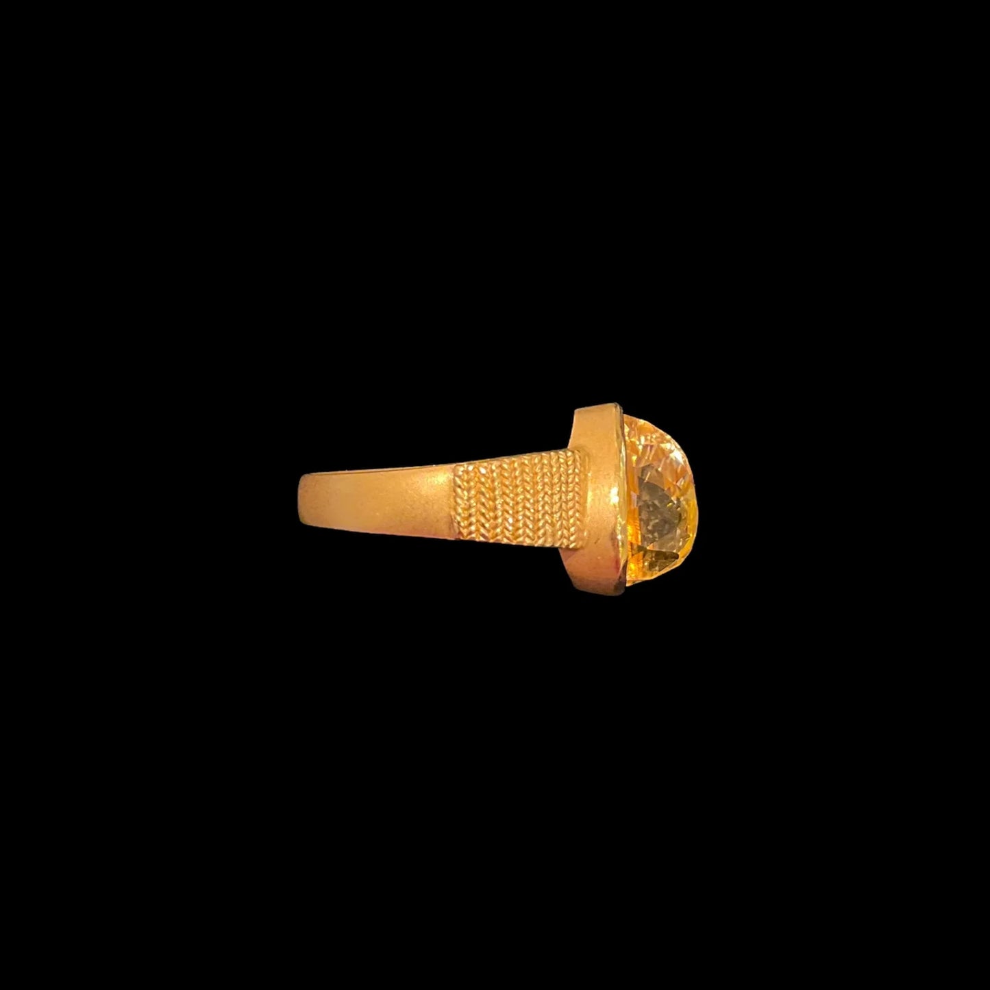 Koshu Kiriko Ring (Citrine Topaz)